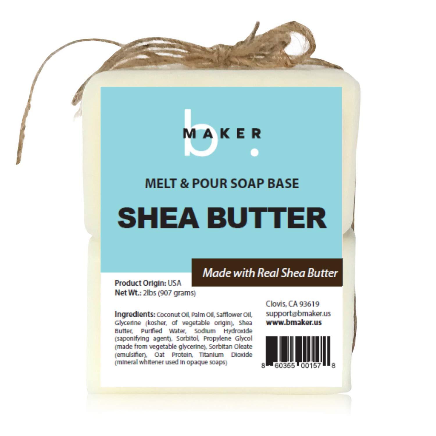 bMAKER All-Natural Shea Butter Melt and Pour Soap Base (2lb Blocks) - – Our  Botanicals America