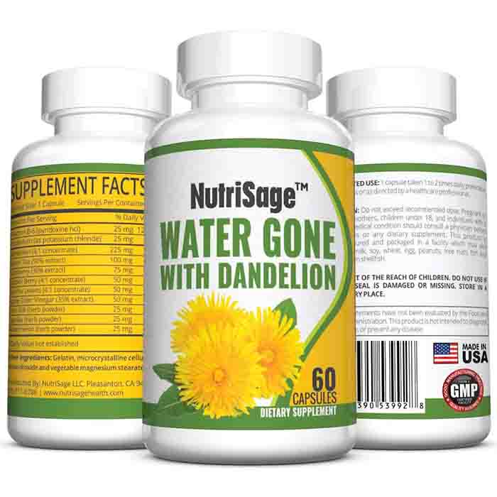 NutriSage: Premium Diuretic Water Pill With Dandelion