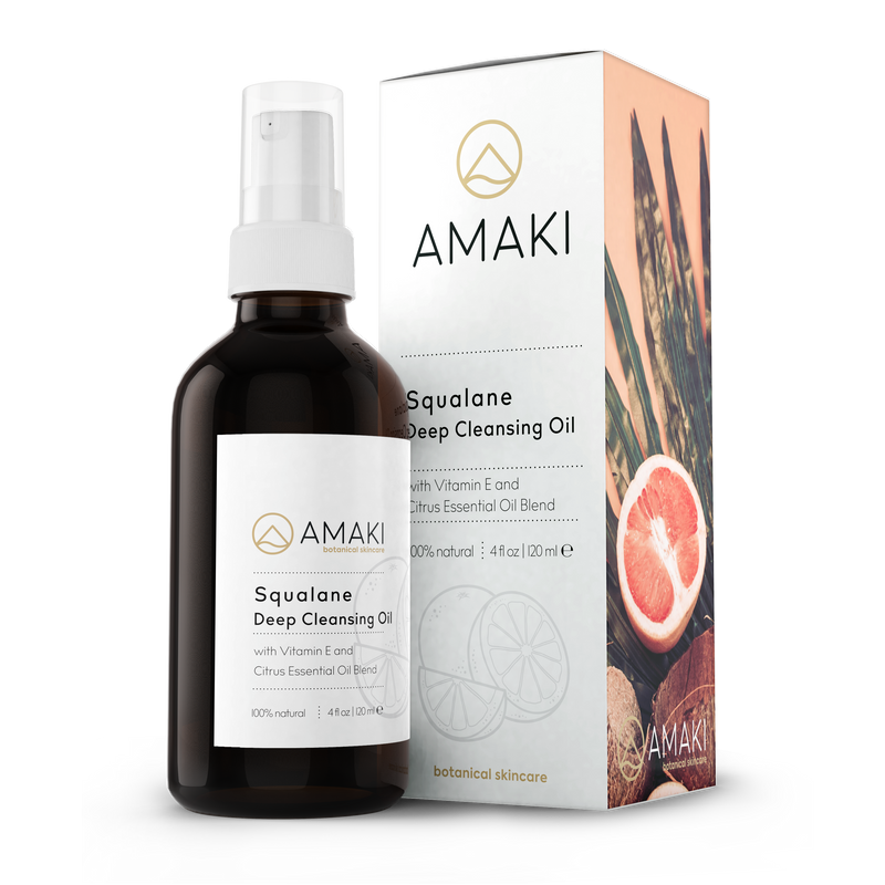 Amaki Deep Cleansing Oil & Makeup Remover with Squalane (Citrus Blend)
